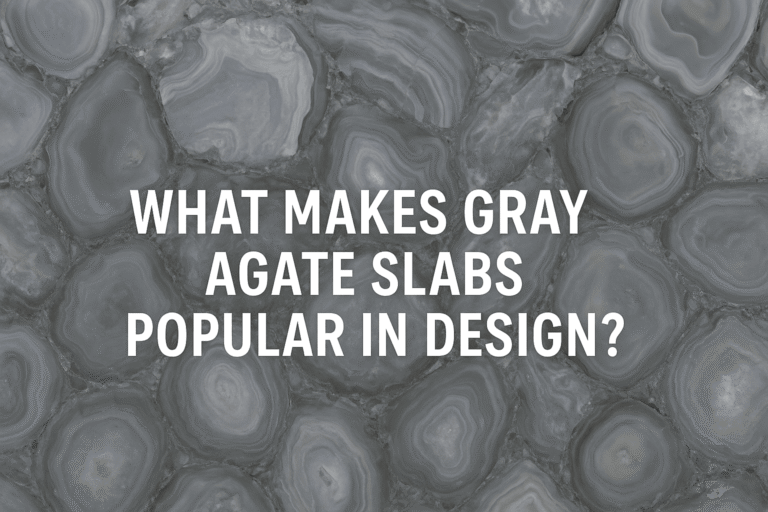 What makes Gray Agate Slabs popular in design?