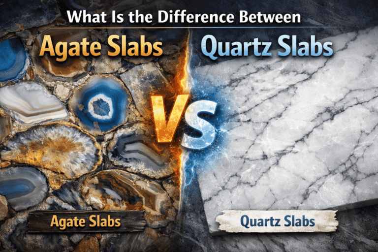 Agate Slabs and Quartz Slab