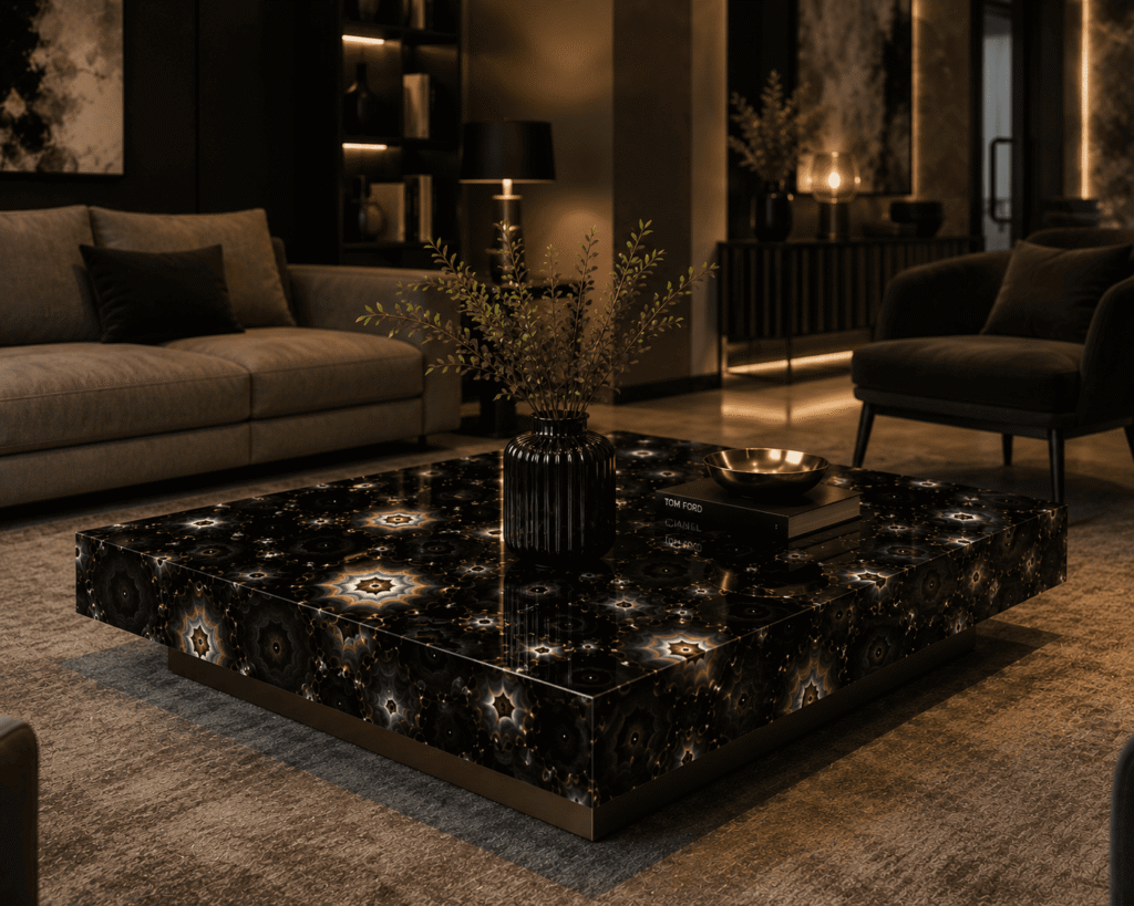 Black Agate Center Table