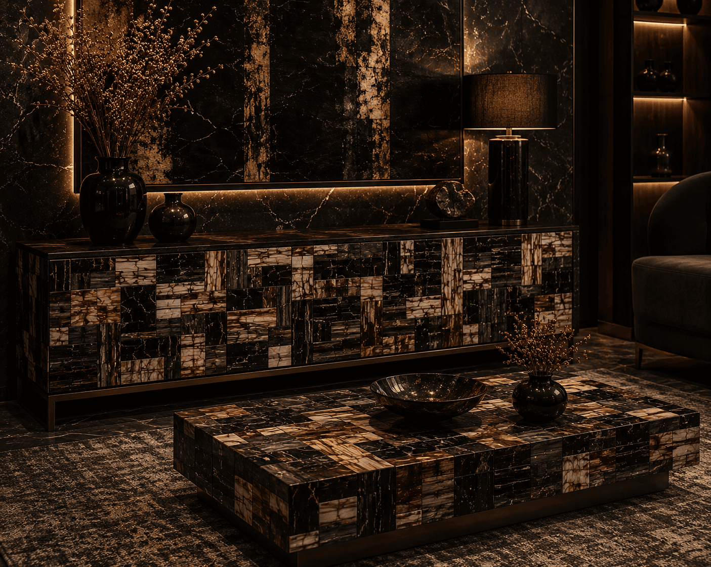 Black Petrified Retro Furniture