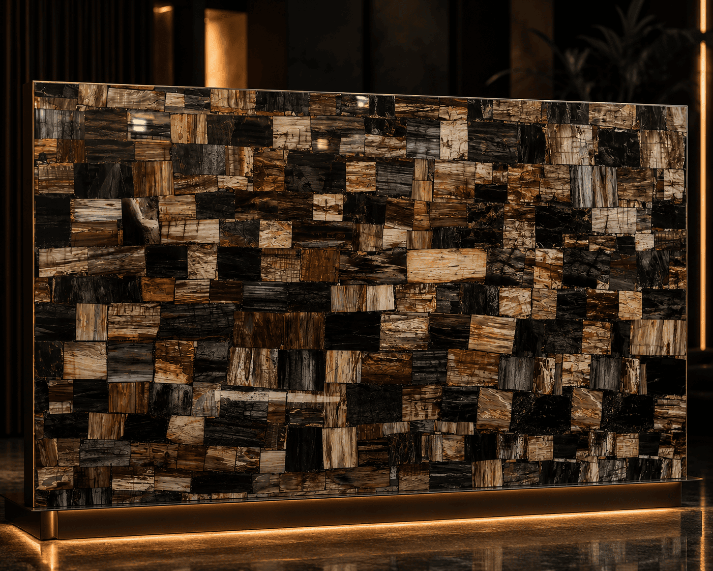 Black Petrified Retro Slab