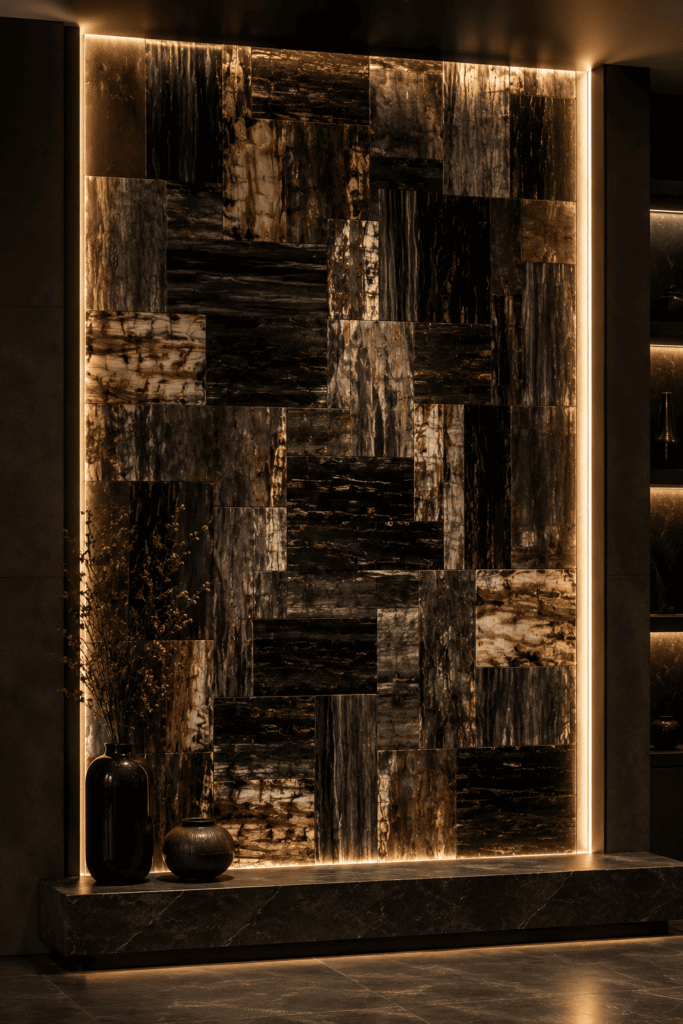 Black Petrified Retro Wall Highlighter
