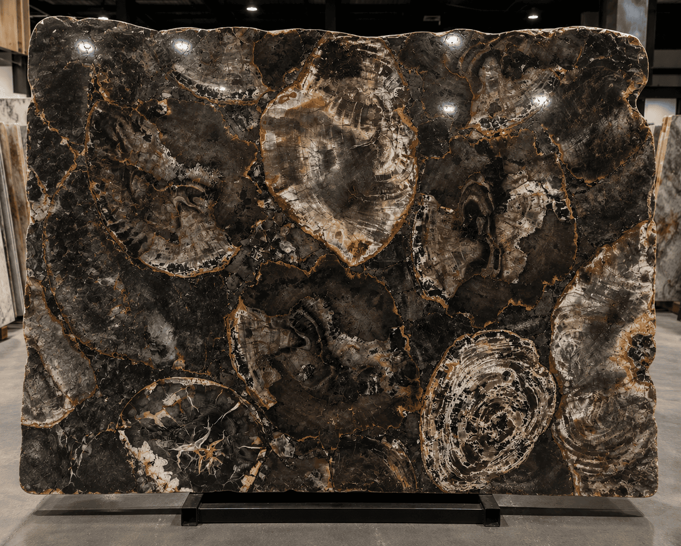 Black Petrified Wood Slab