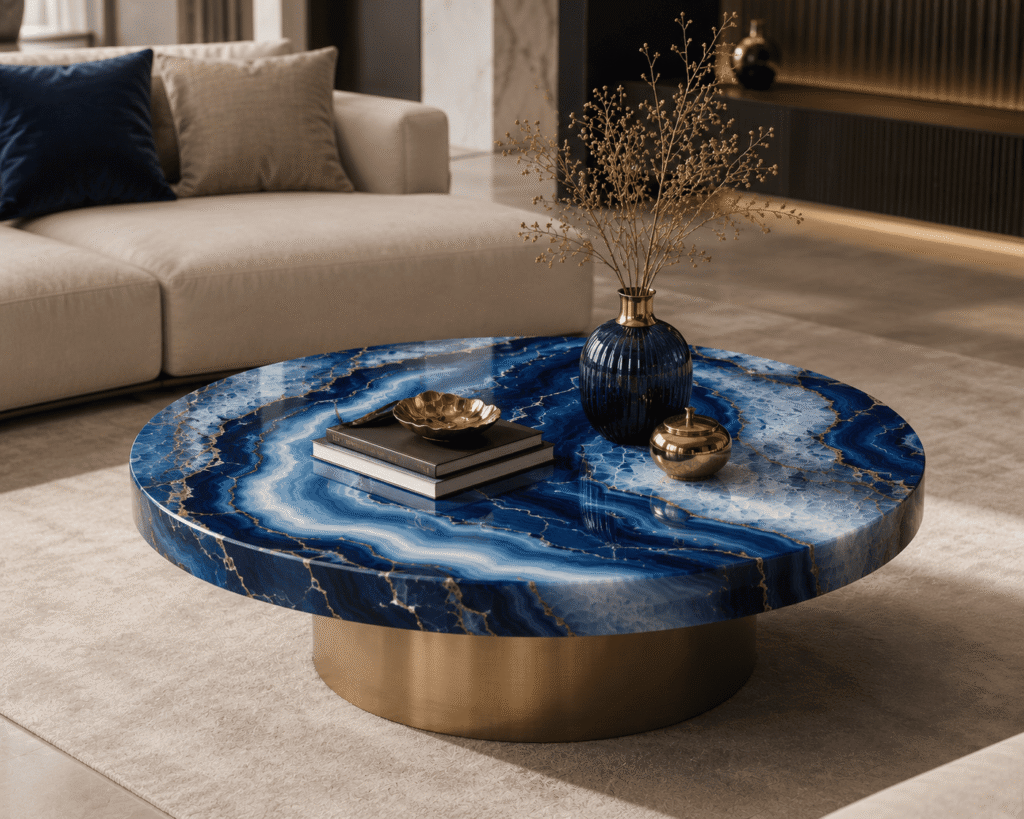 Blue Agate Center Table
