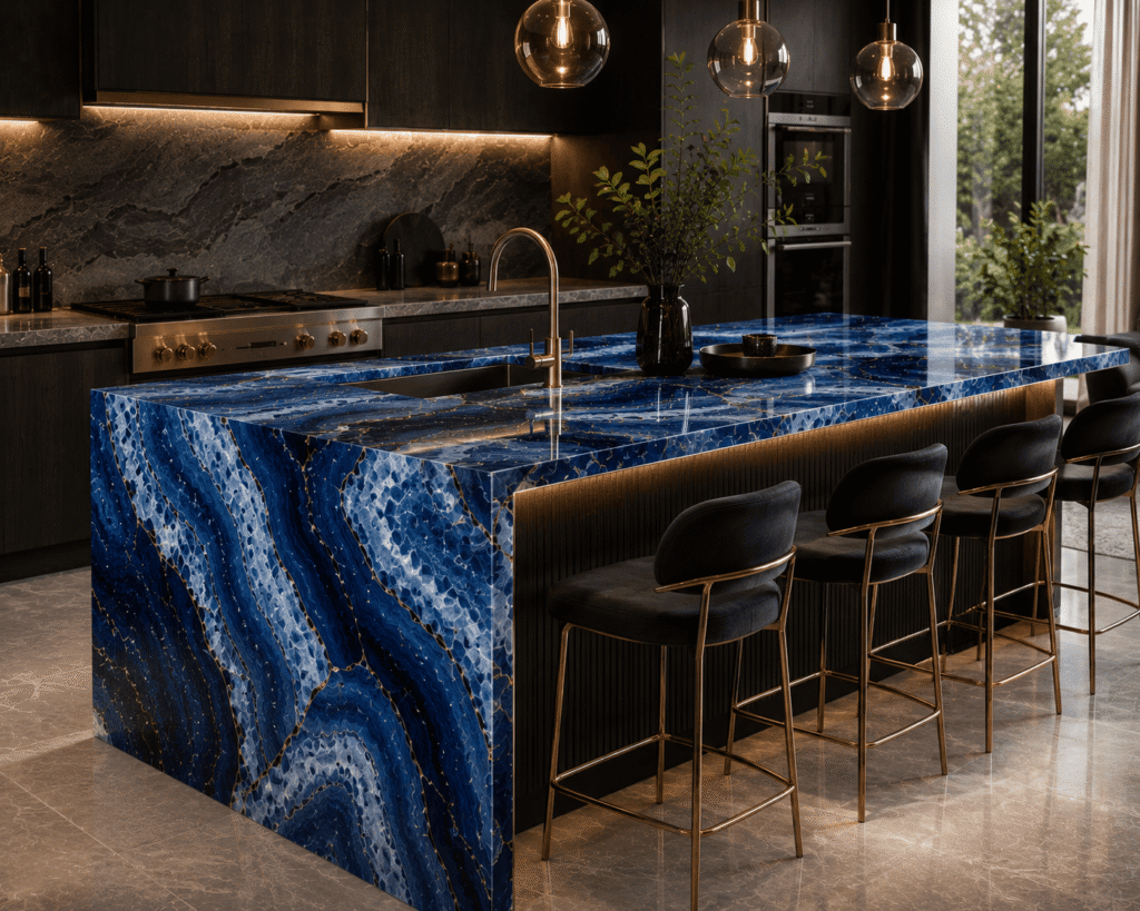 Blue Agate Kitchen Island