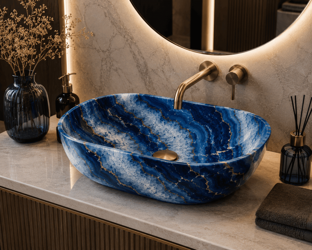 Blue Agate Wash Basin