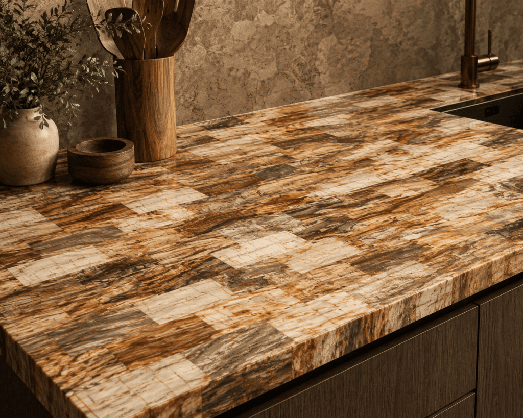 Brown Petrified Retro Countertop