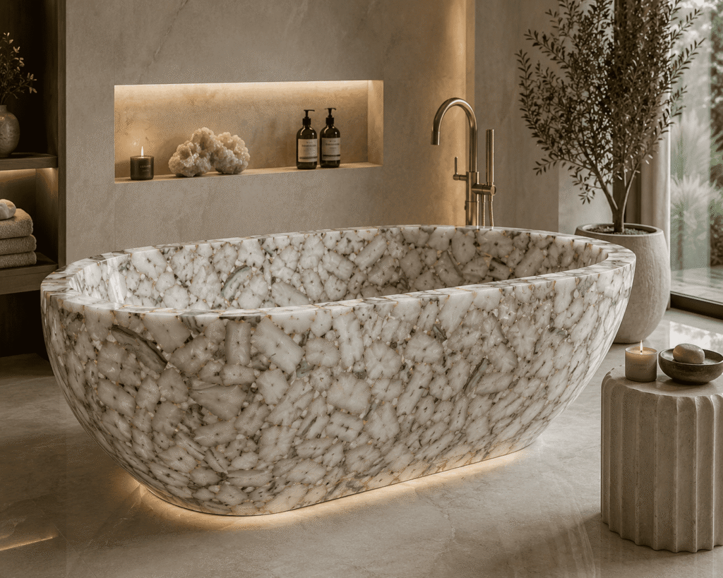Crystal Agate Bathtub