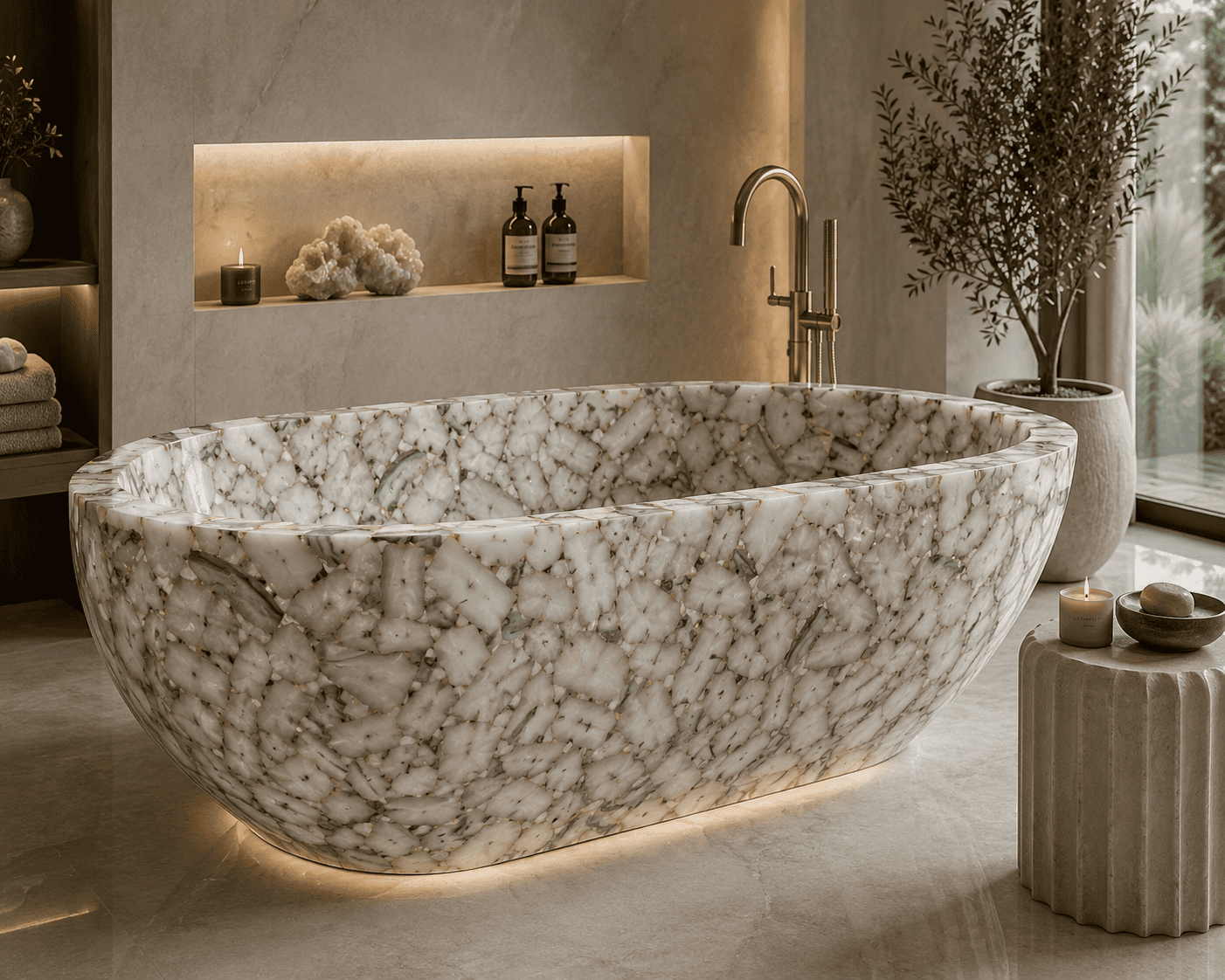 Crystal Agate Bathtub
