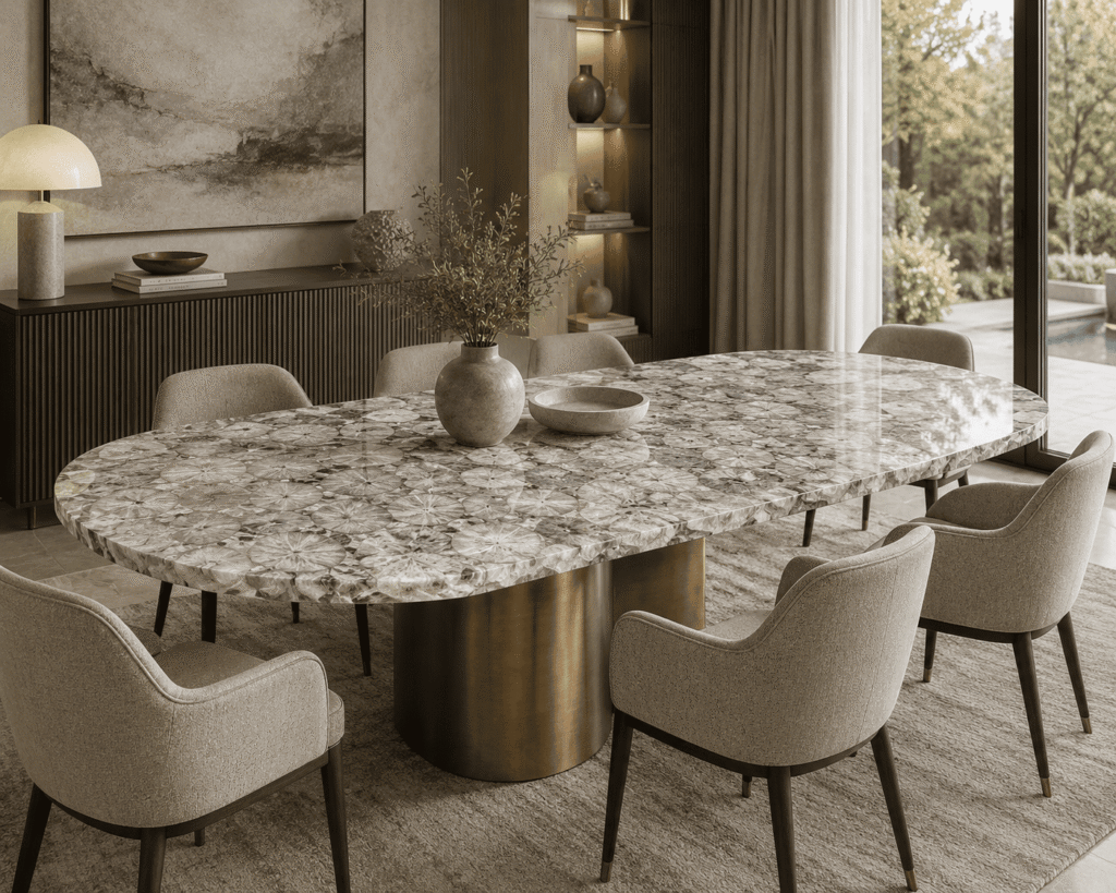 Crystal Agate Dining Table