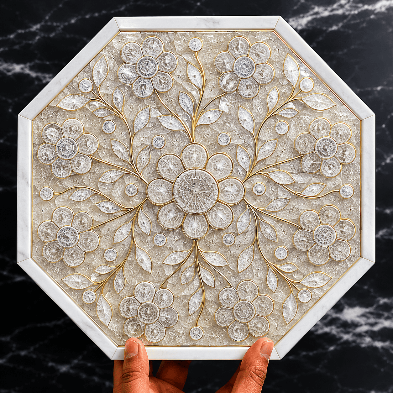 Crystal Agate Inlay Work