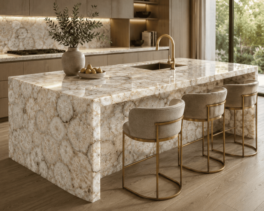 Crystal Agate Kitchen Island