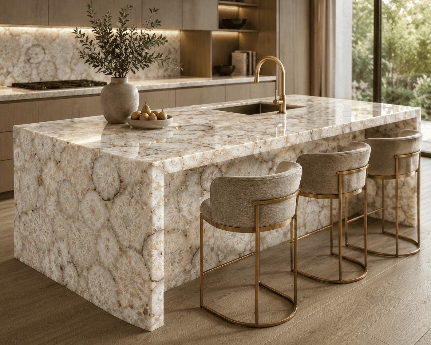 Crystal Agate Kitchen Island