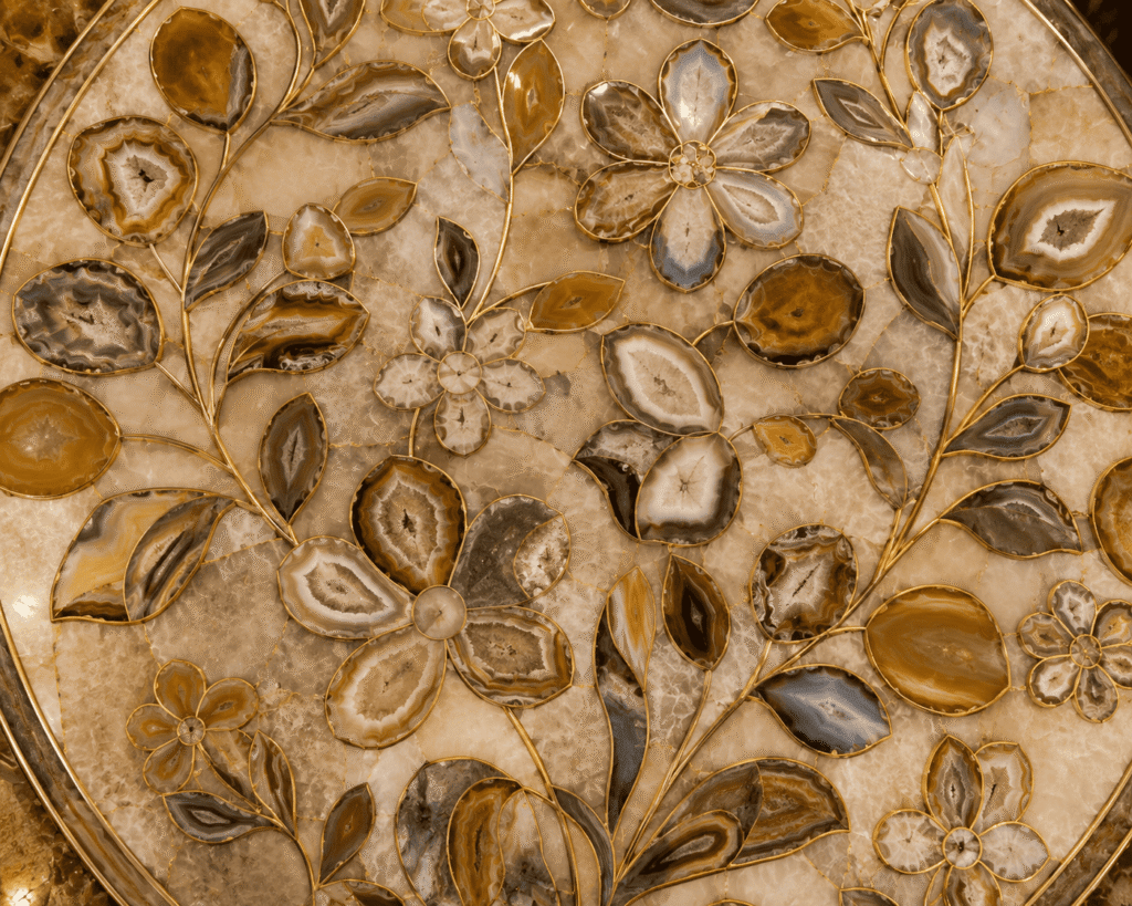 Golden Agate Inlay Work
