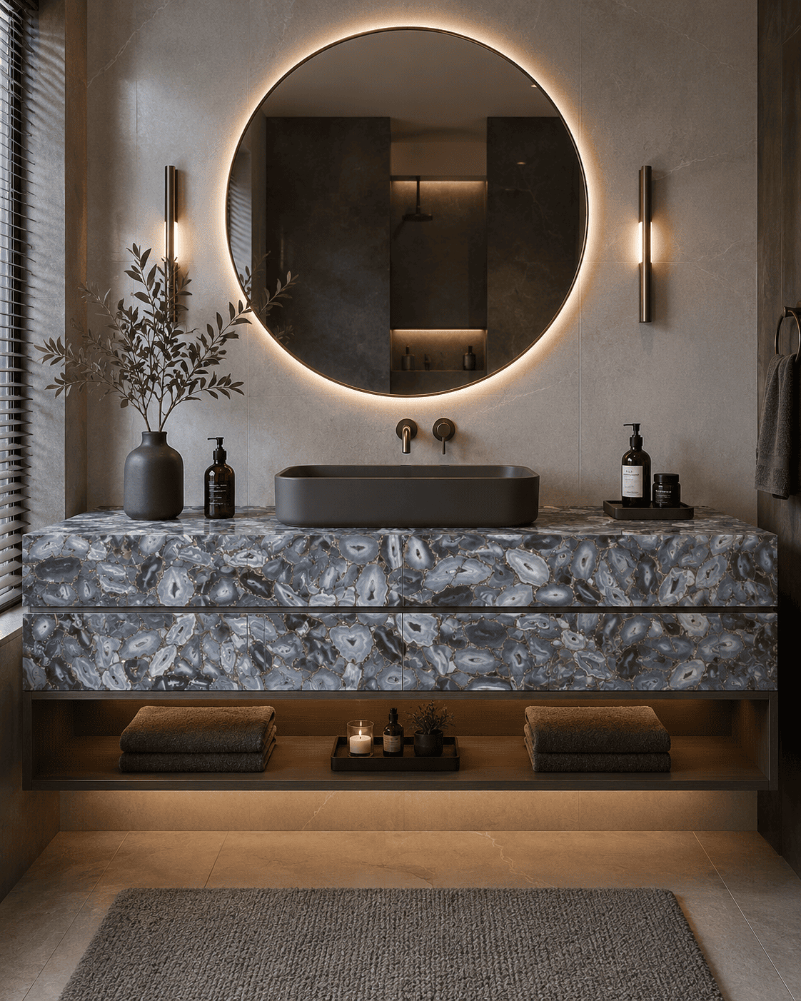 Gray Agate Bathroom Vanity