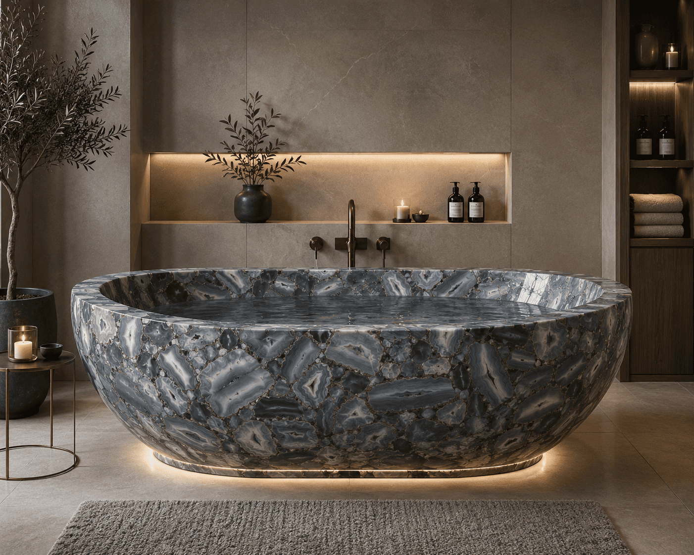 Gray Agate Bathtub