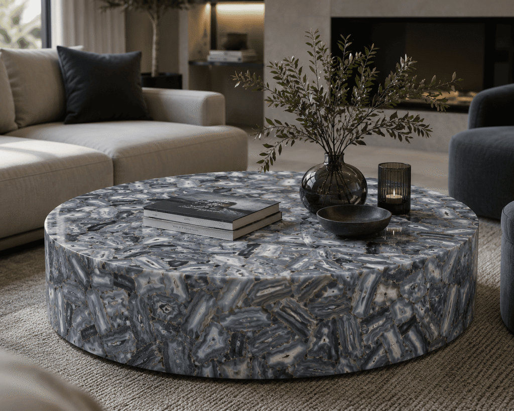 Gray Agate Center Table