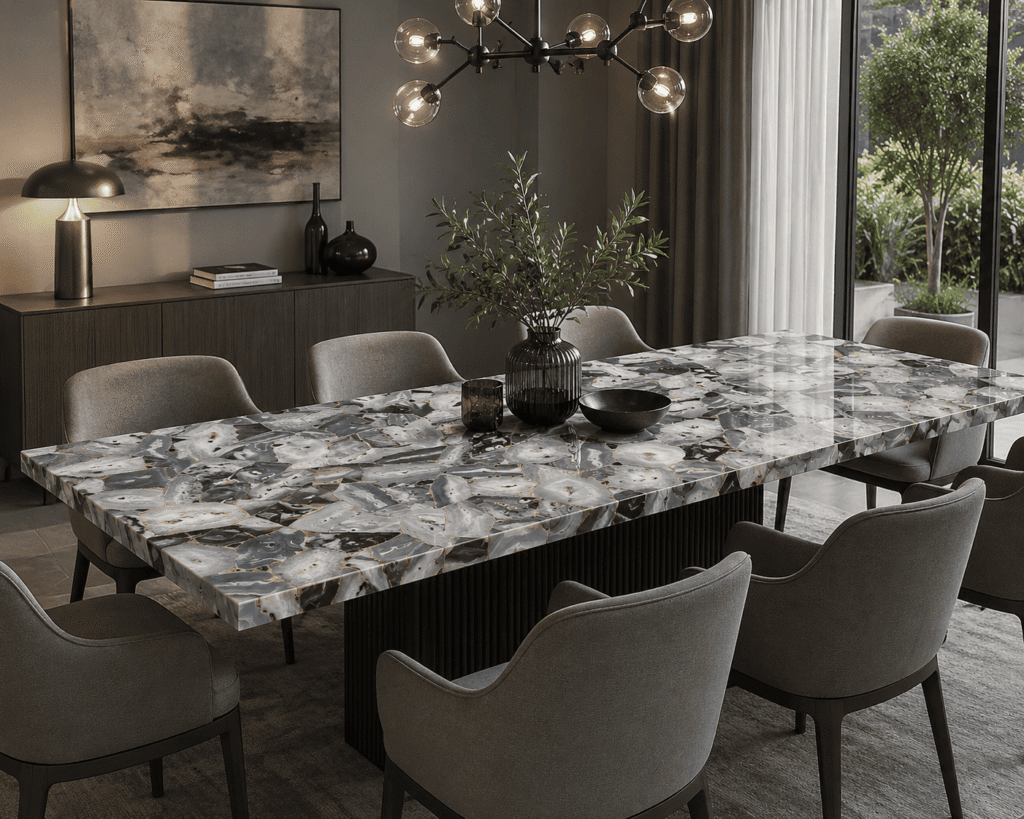 Gray Agate Dining Table