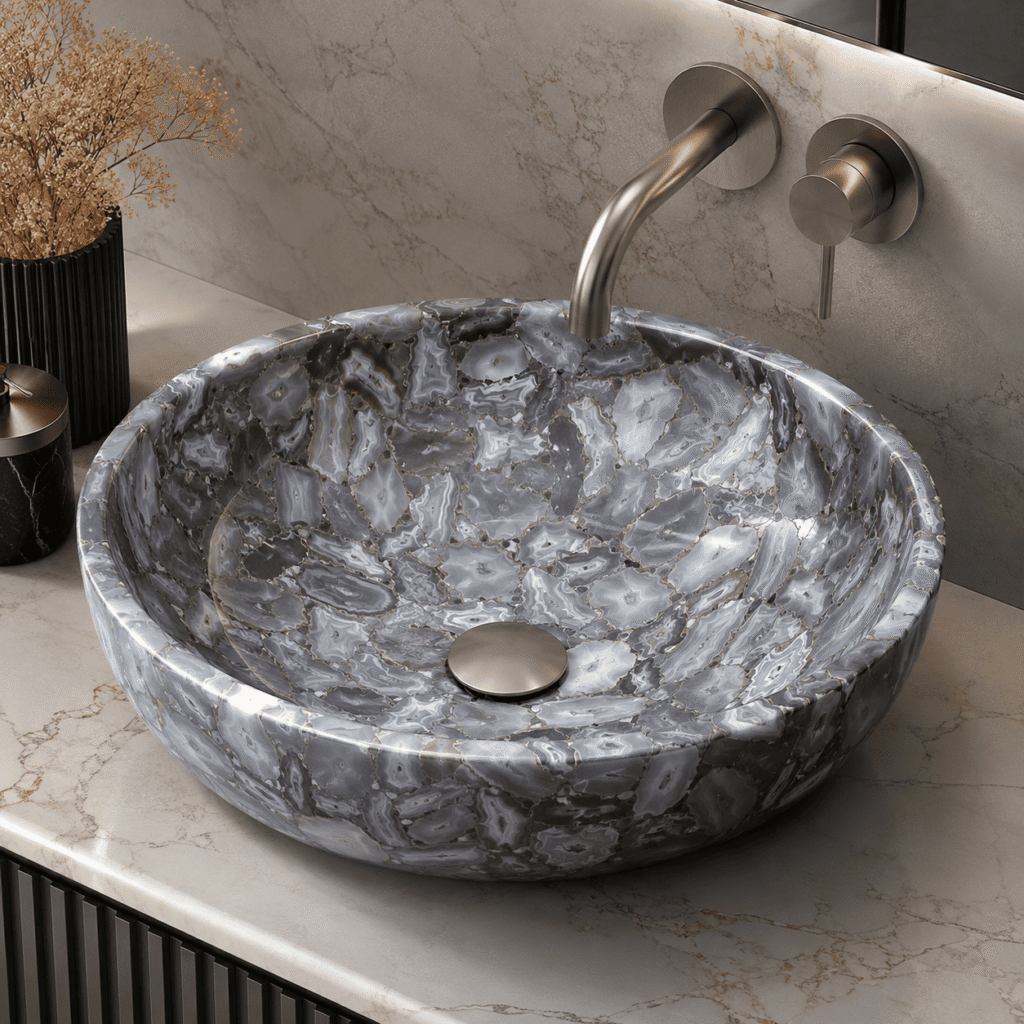 Gray Agate Wash Basin