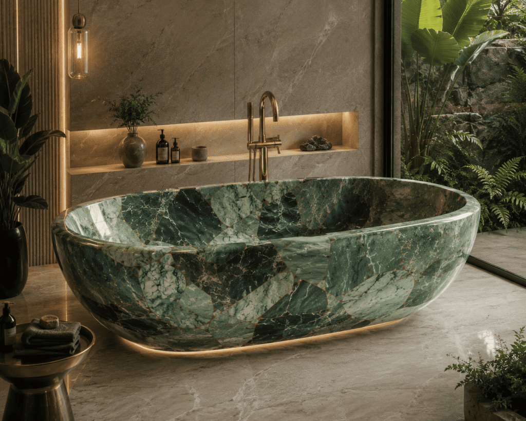 Green Agate Bathtub