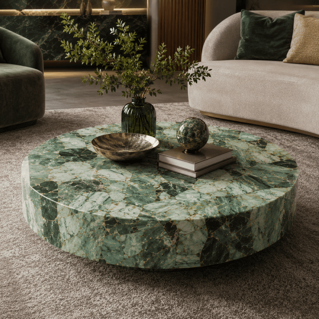 Green Agate Center Table