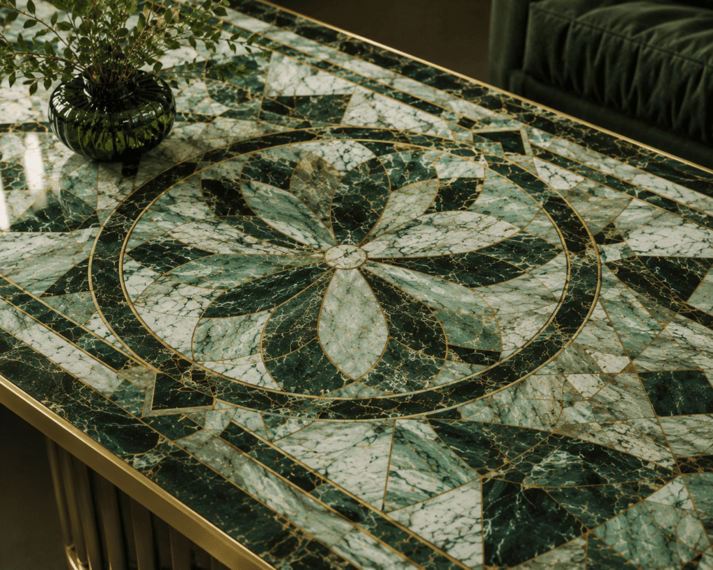 Green Agate Inlay Work