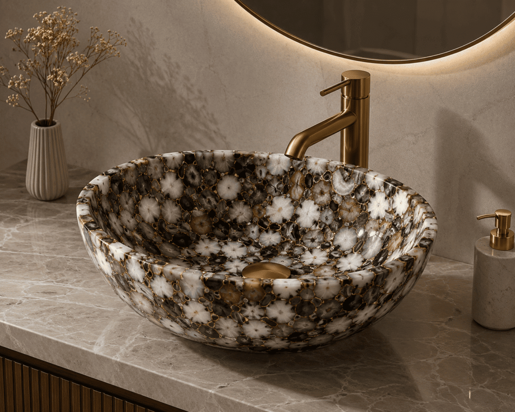 Jumble Agate Wash Basin