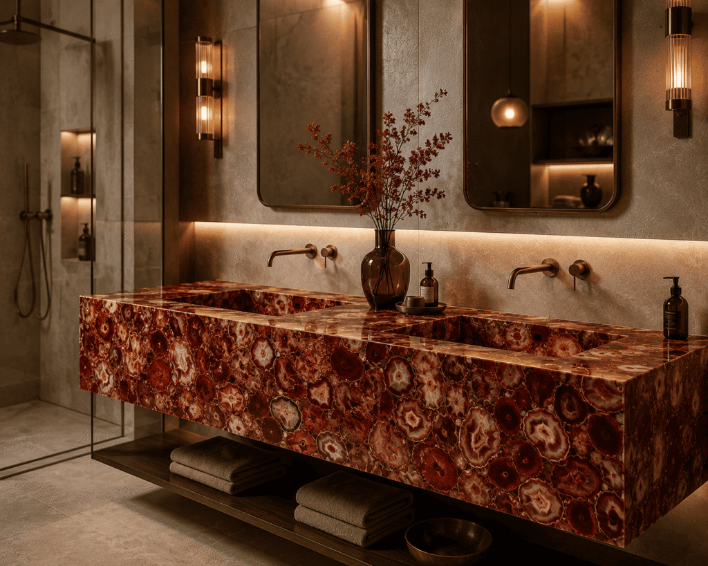 Red Agate Bathroom Vanity