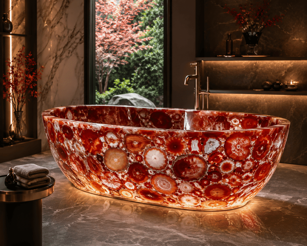 Red Agate Bathtub