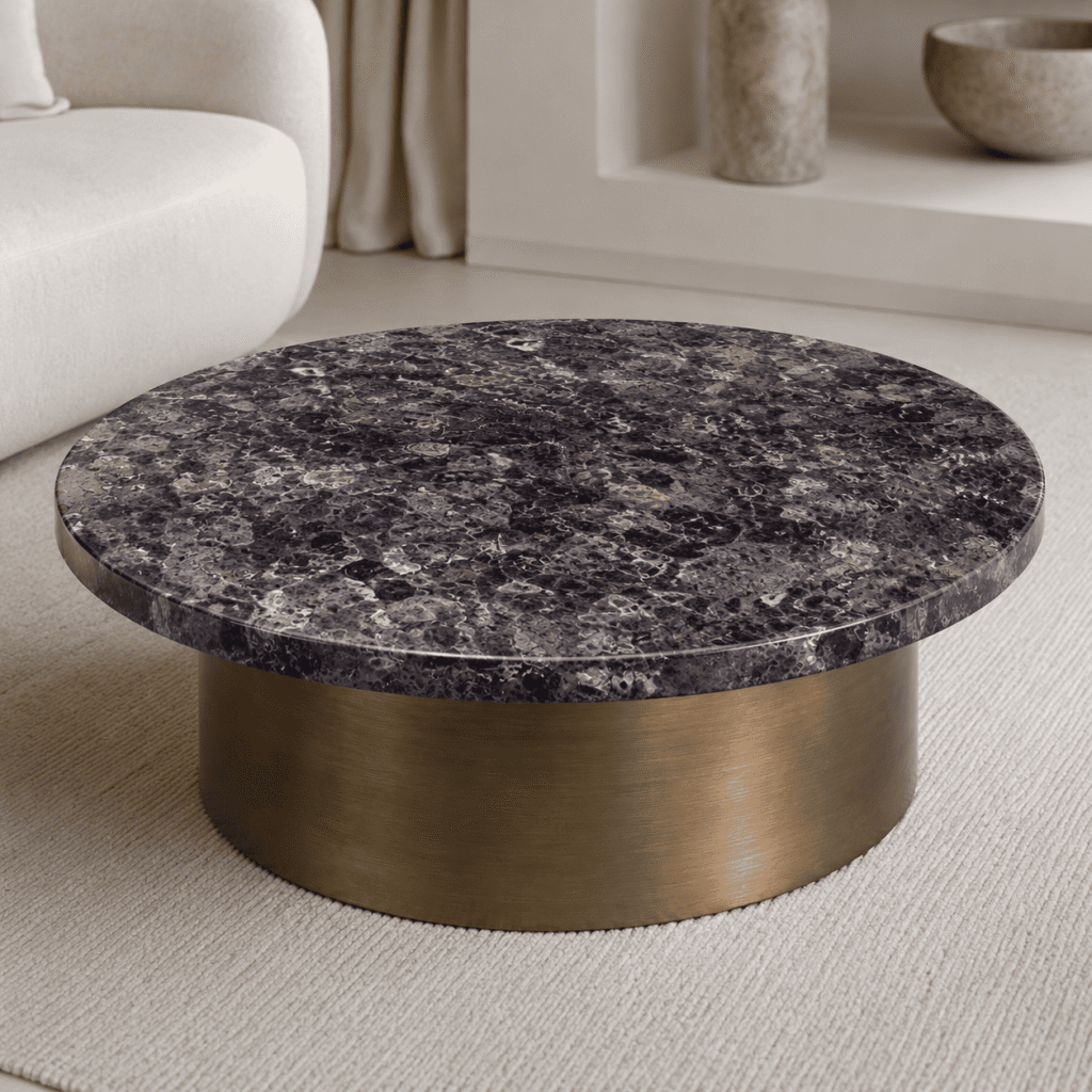 amethyst center table and round table by Subh Gem Stones Kishangarh