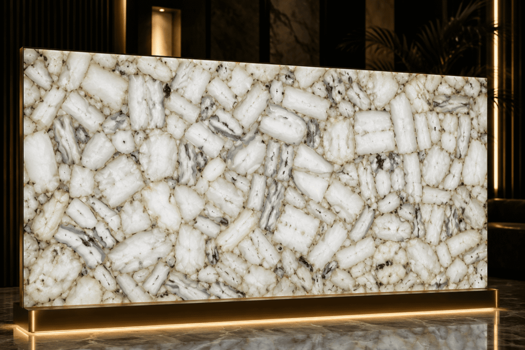 Crystal Agate Slab By Subh Gem Stones