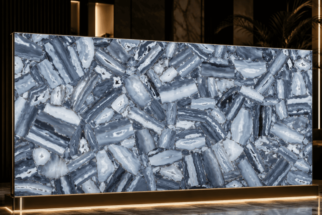 Gray Agate Slab By Subh Gem Stones