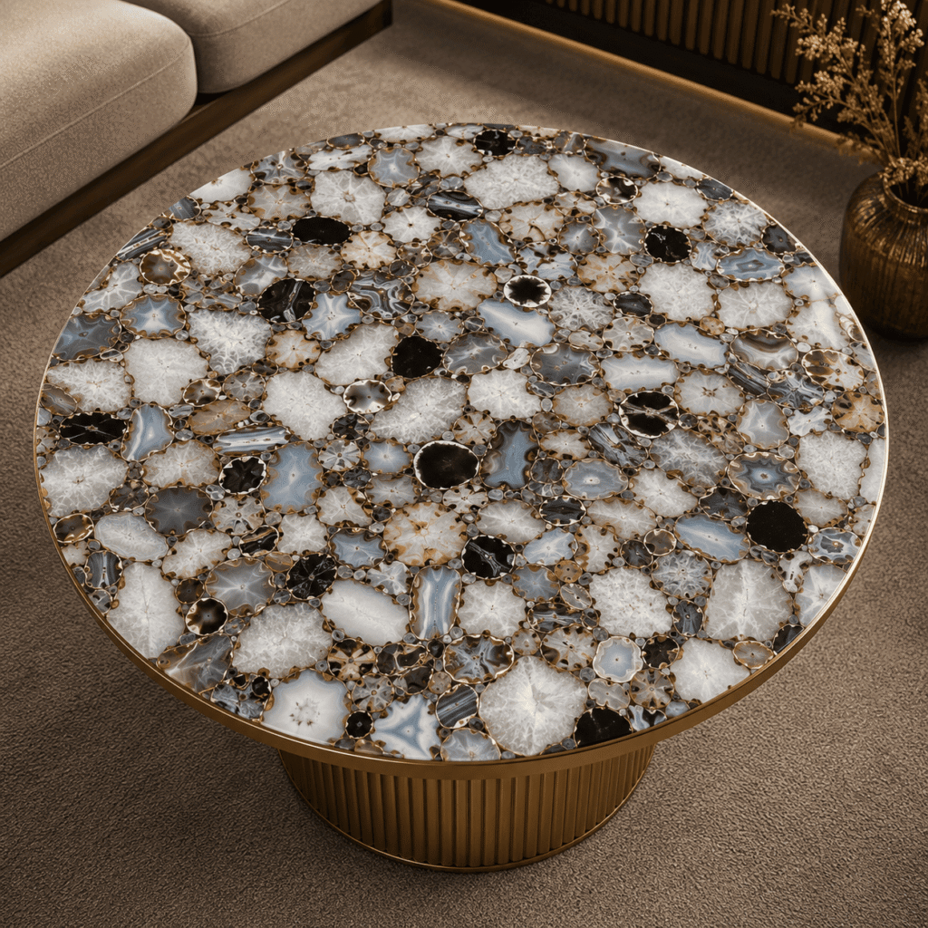 Jumble Agate Table Top By Subh Gem Stones