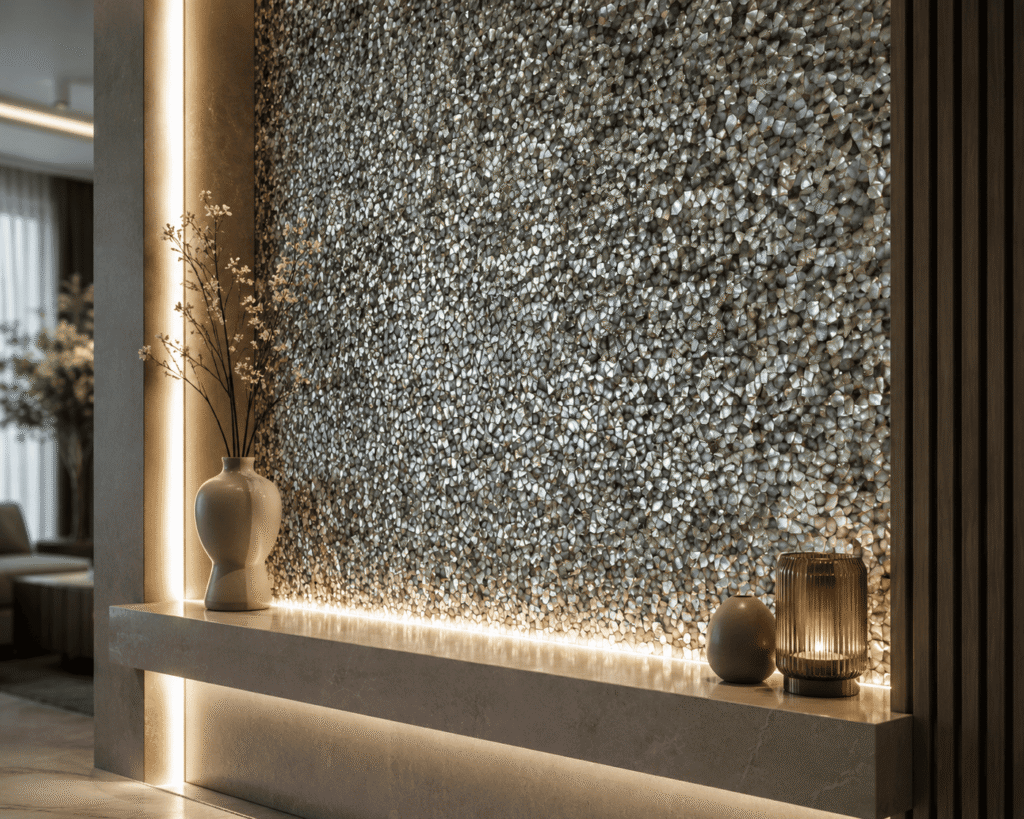 Mother of Pearl feature wall or accent wall panel