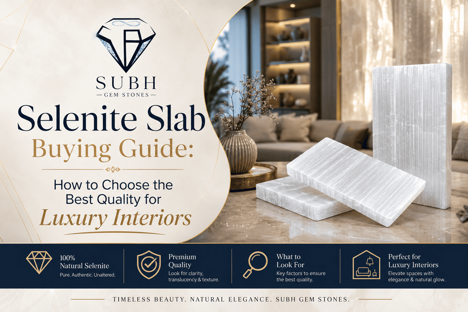 Selenite Slab Buying Guide How to Choose the Best Quality for Luxury Interiors