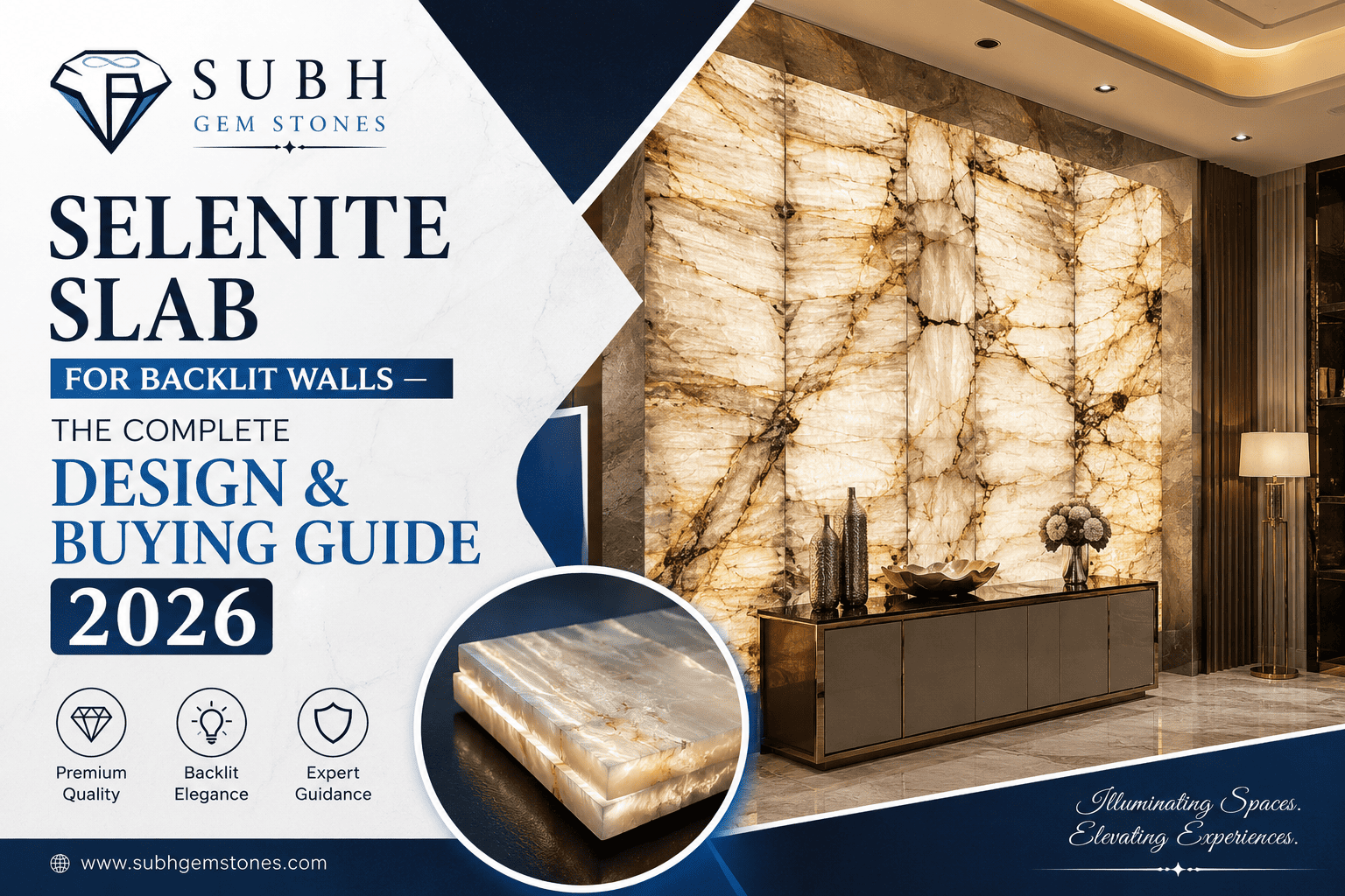 Selenite Slab for Backlit Walls — The Complete Design & Buying Guide 2026