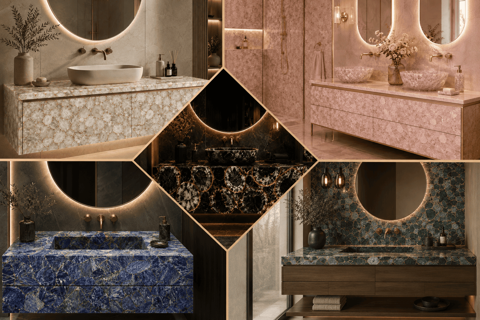 Subh Gem Stones Gemstone Bathroom Vanity Collection