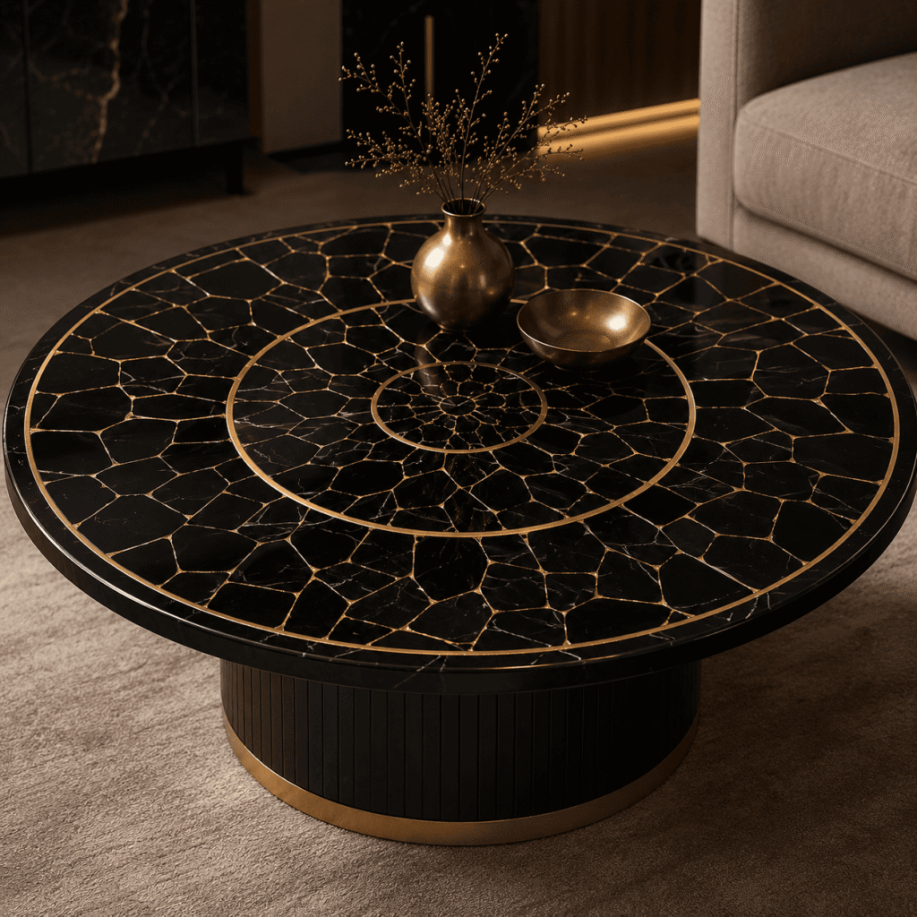 black obsidian inlay work Pietra Dura by Subh Gem Stones