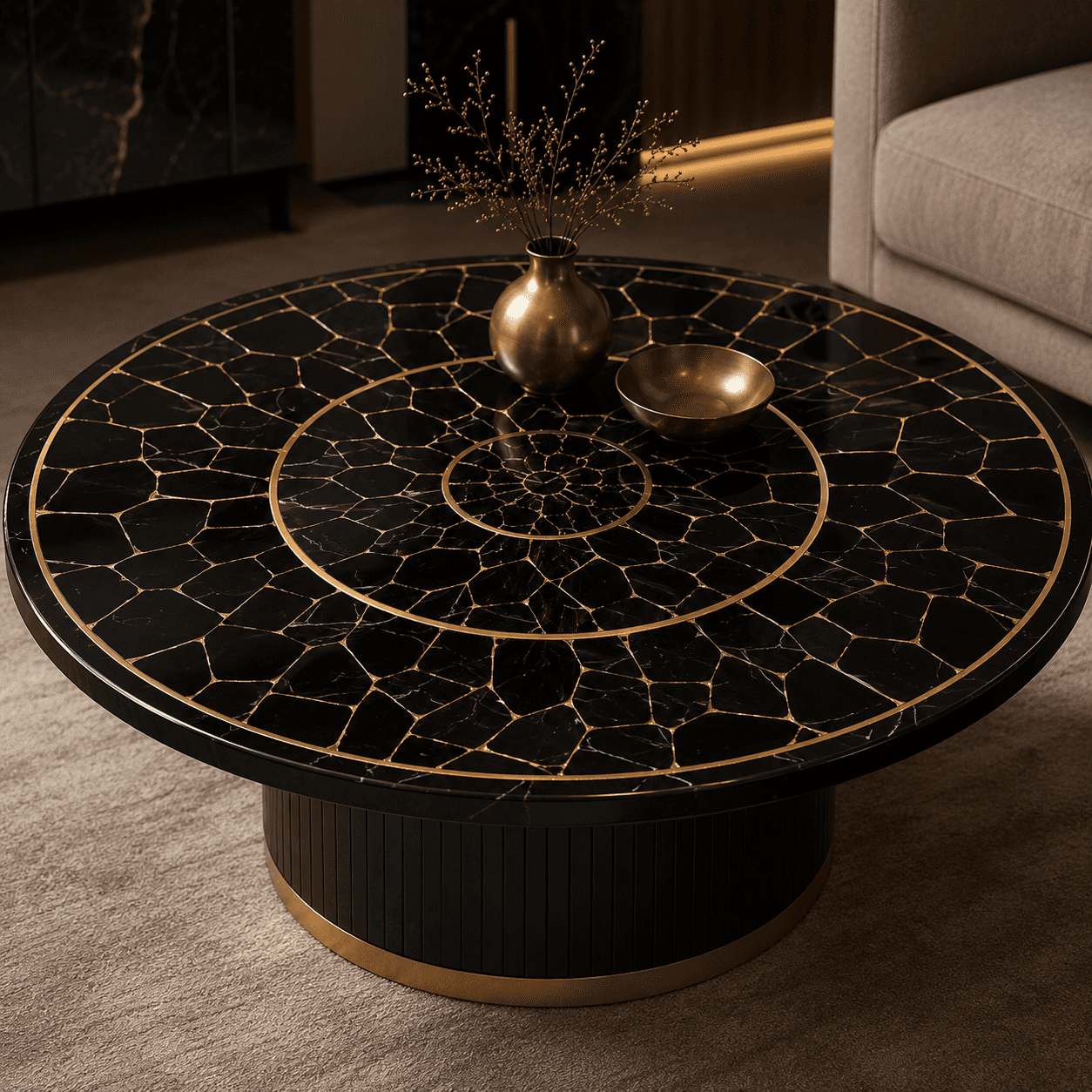 black obsidian inlay work Pietra Dura by Subh Gem Stones
