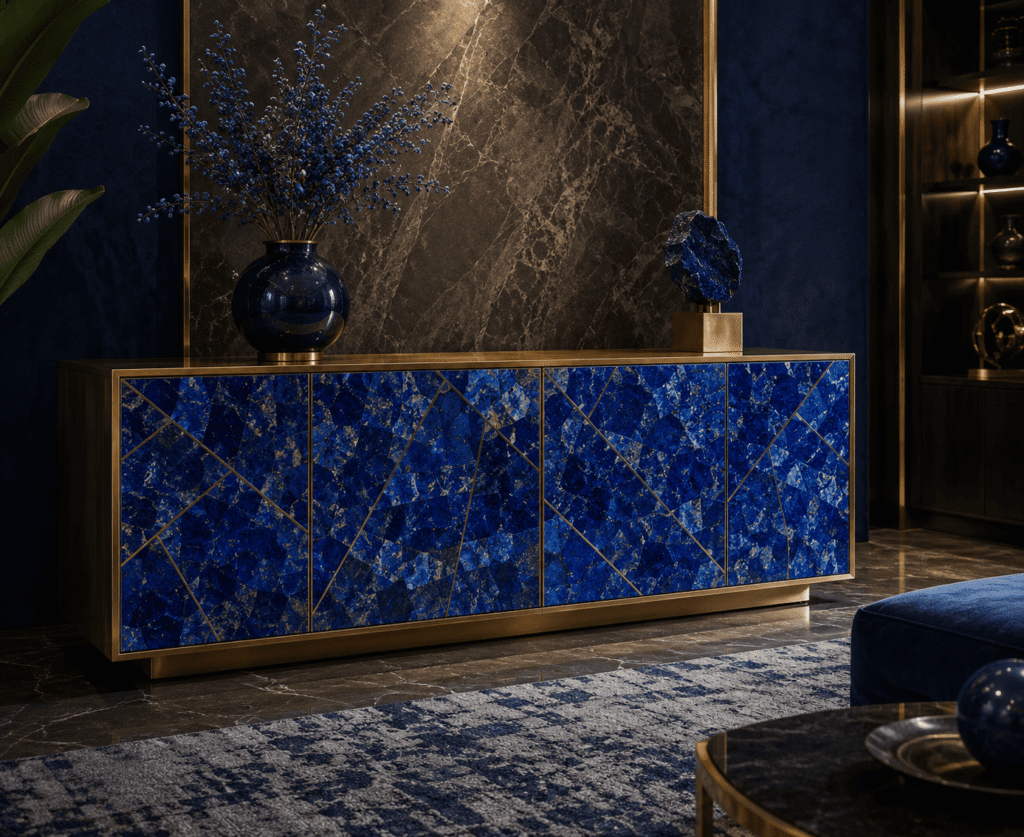 lapis lazuli stone furniture collection by Subh Gem Stones