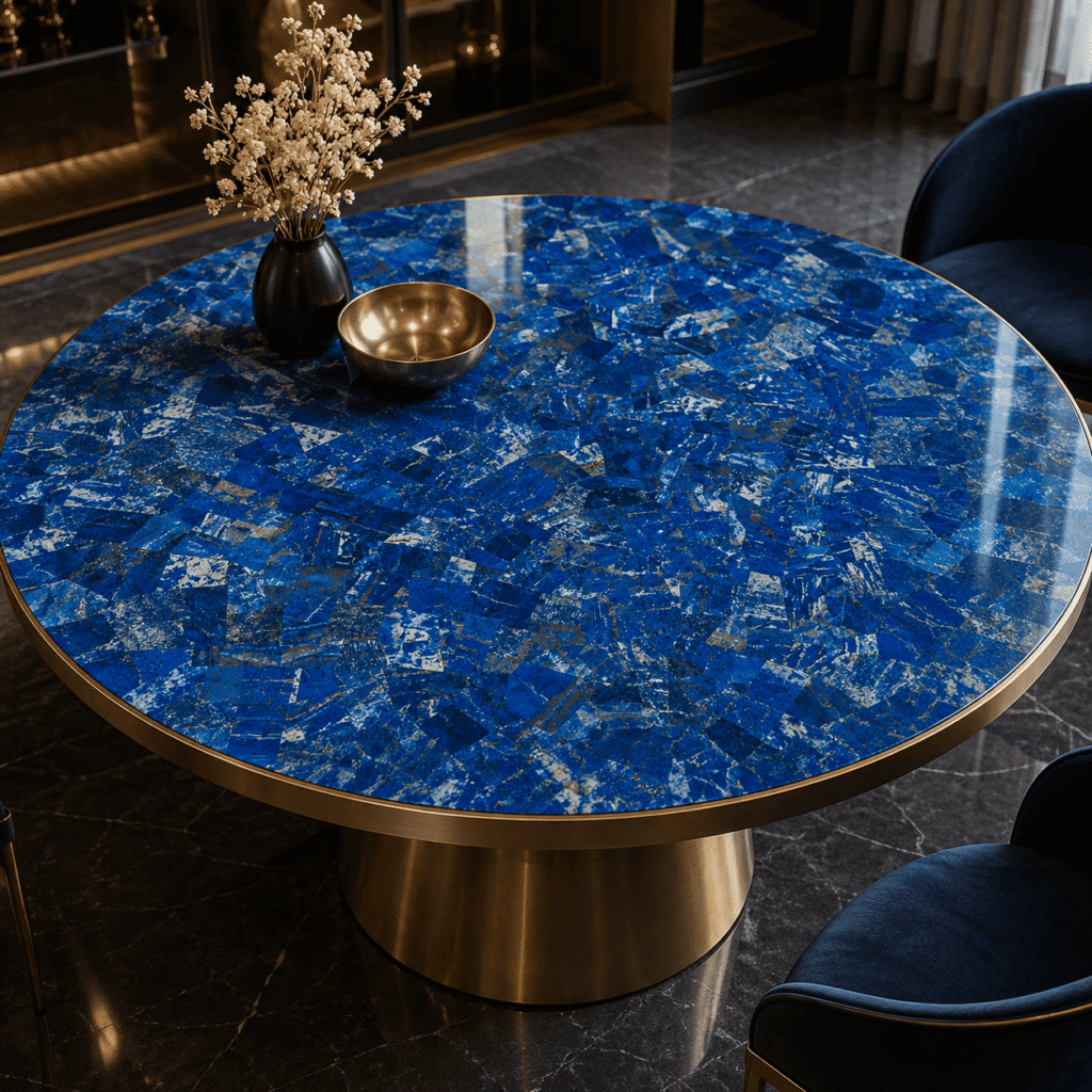 lapis lazuli table top from Subh Gem Stones