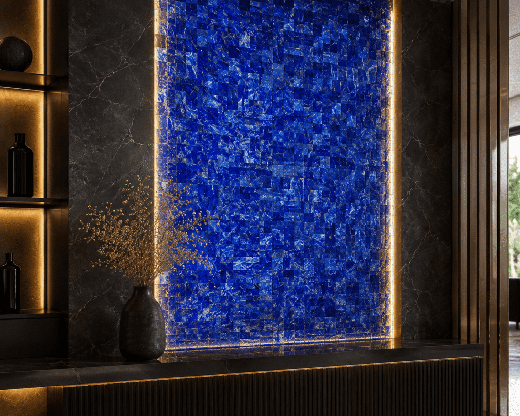 lapis lazuli wall highlighter panel by Subh Gem Stones