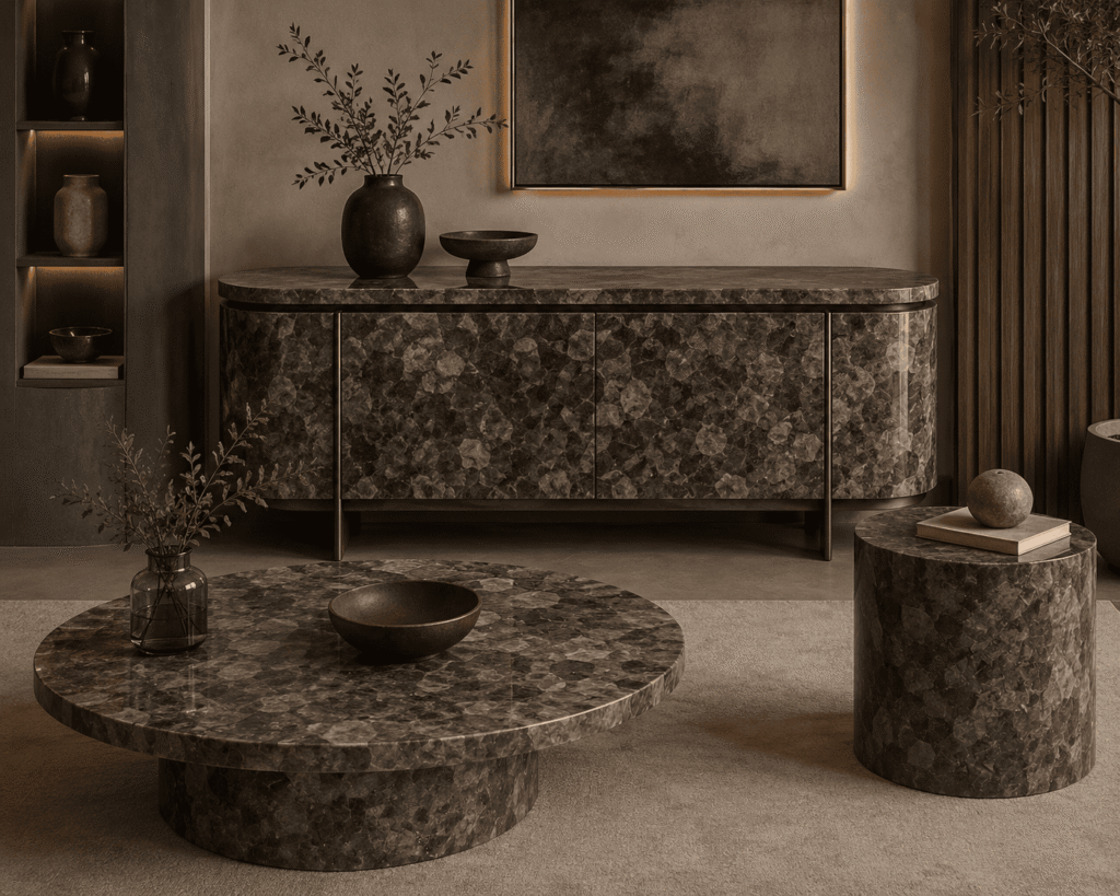 smoky quartz stone furniture collection by Subh Gem Stones Kishangarh