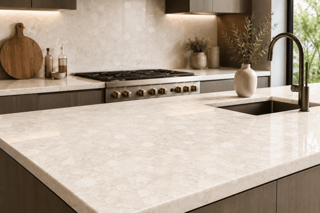 white quartz countertop by Subh Gem Stones Kishangarh