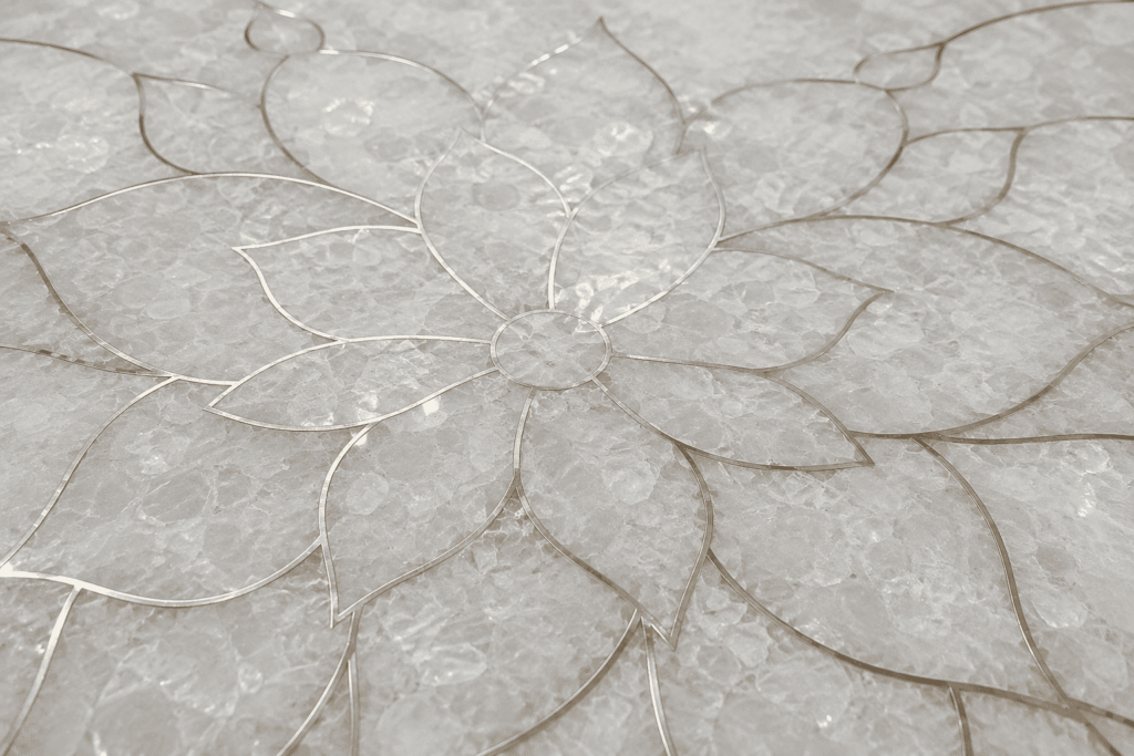 white quartz inlay work Pietra Dura by Subh Gem Stones