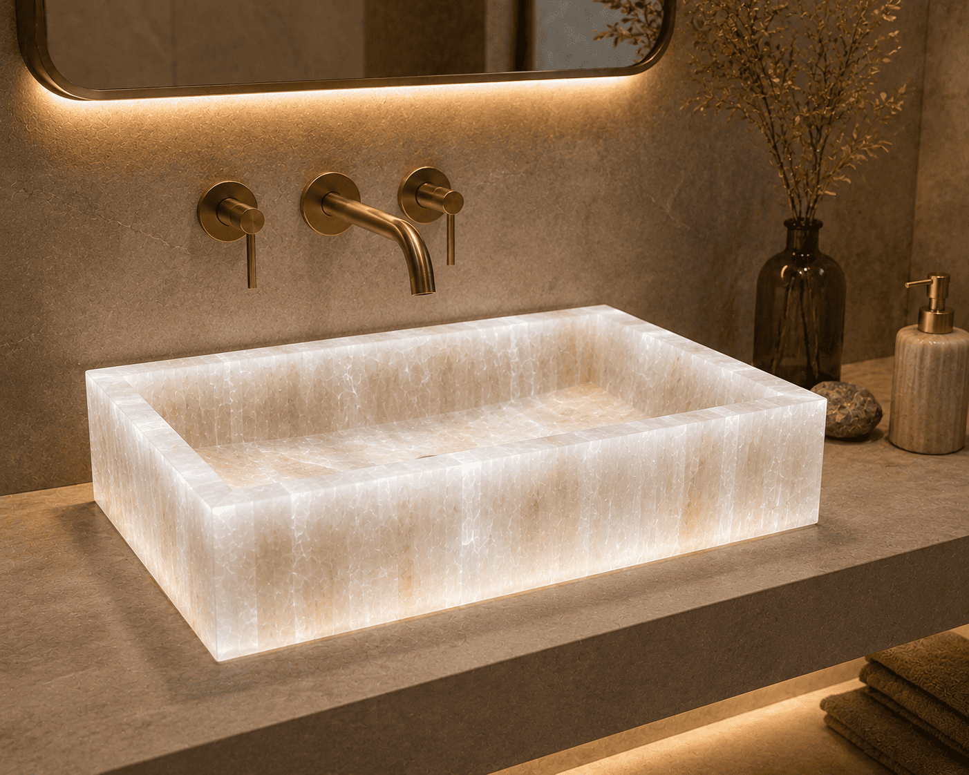 Selenite Wash Basin