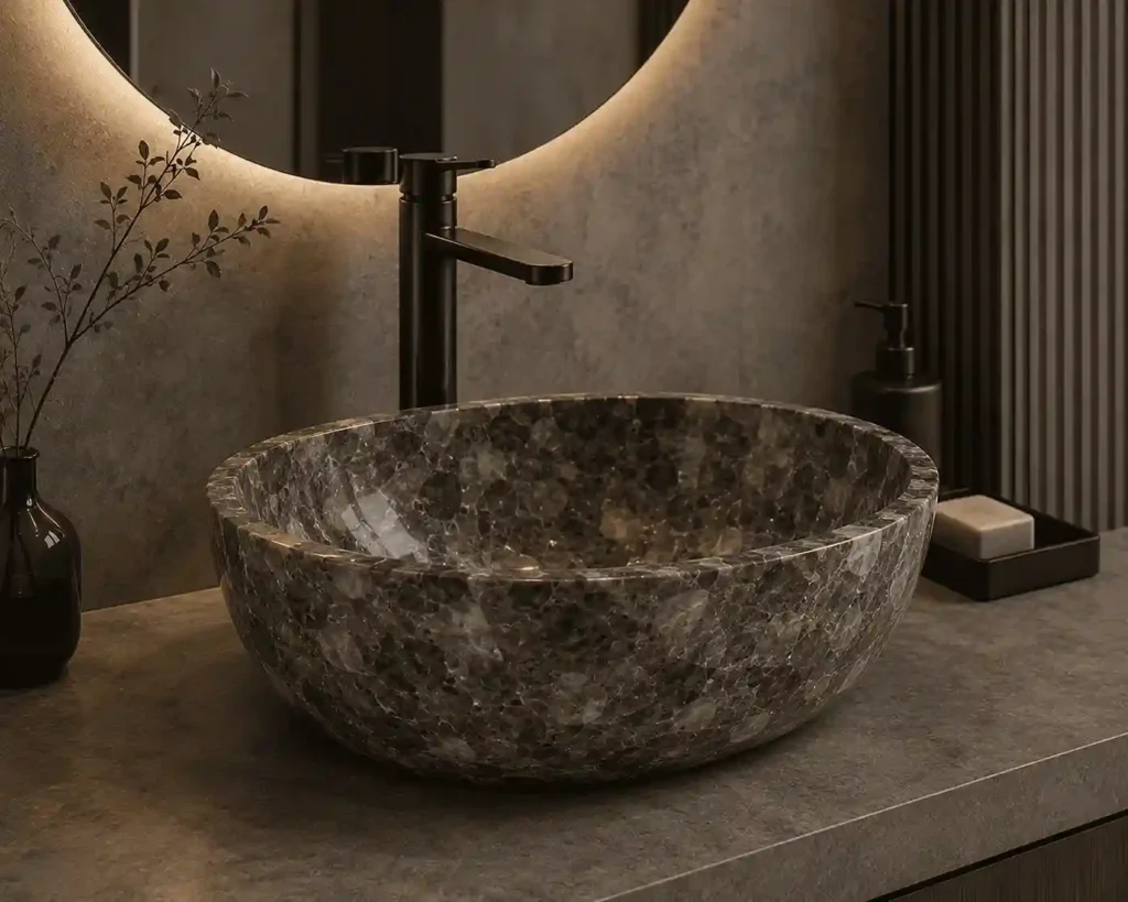 Quartz wash basin by subh gem stones