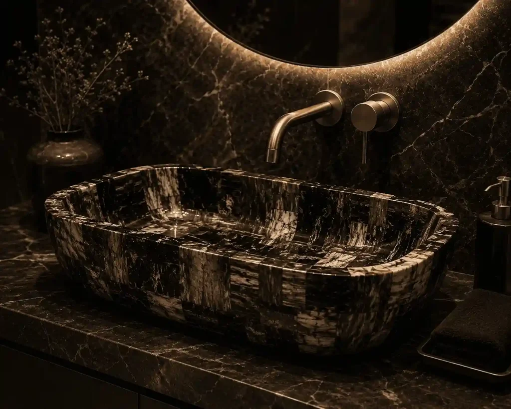 fossil Stone Wash Basins by subh gem stone