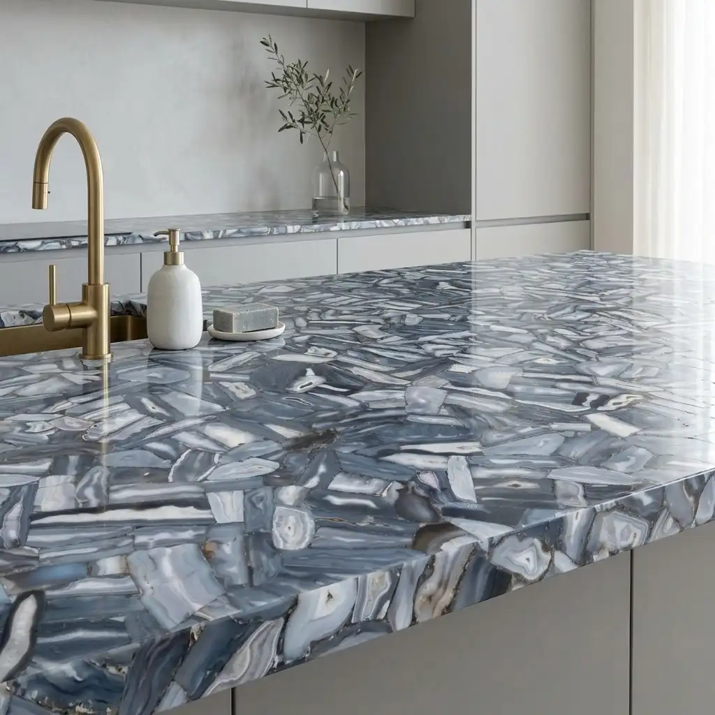 gray agate counter top by subh gem stone