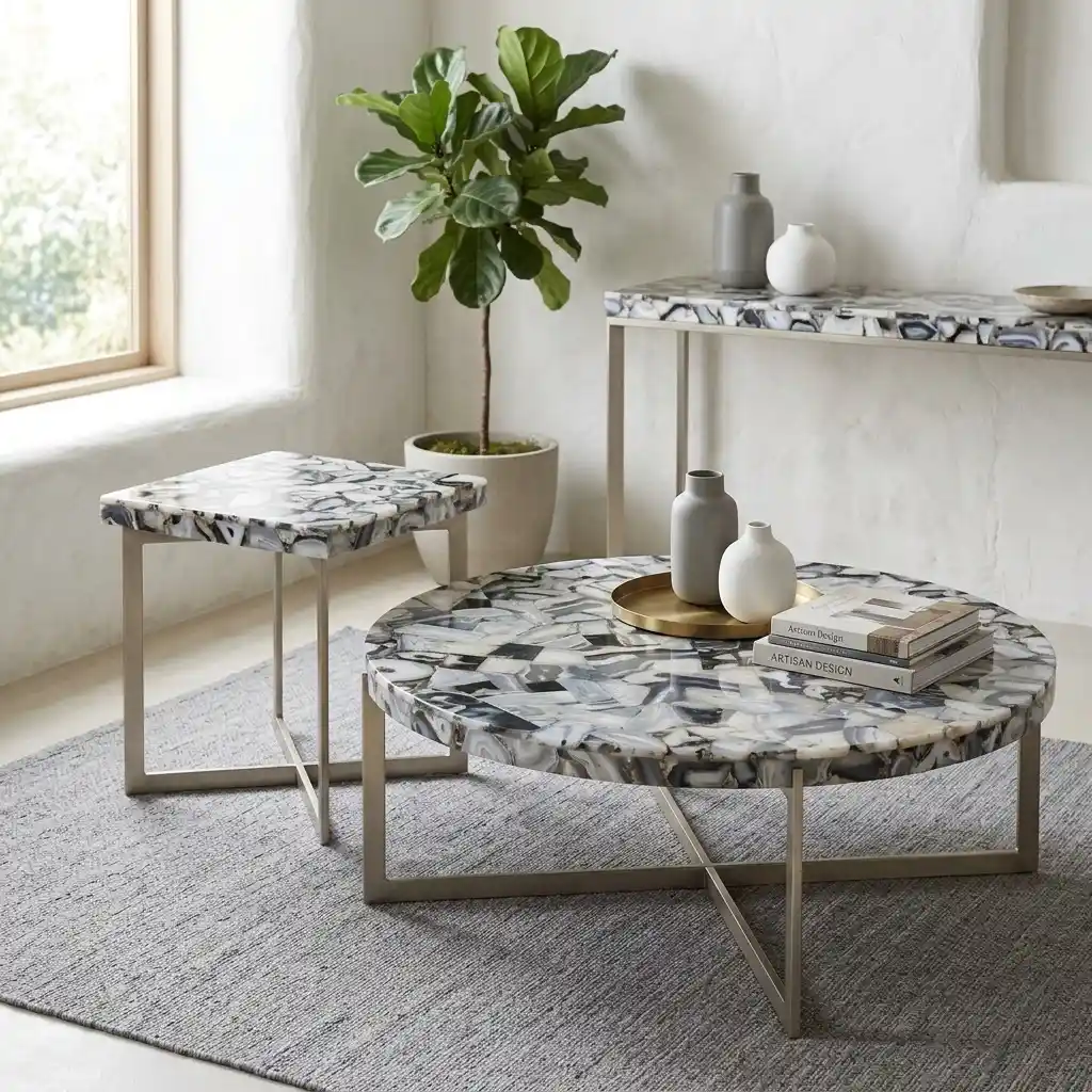 gray agate furniture by subh gem stone